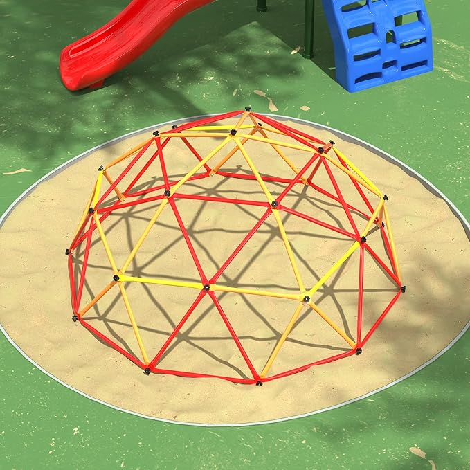 JAXPETY Climbing Dome, 7FT Outdoor Jungle Gym for Kids Ages 4-8, Toddler Monkey Bars for Backyard, Doorway Playground Climbing Structures for Toddler Climbing, Montessori Climbing Set for Dome Climber