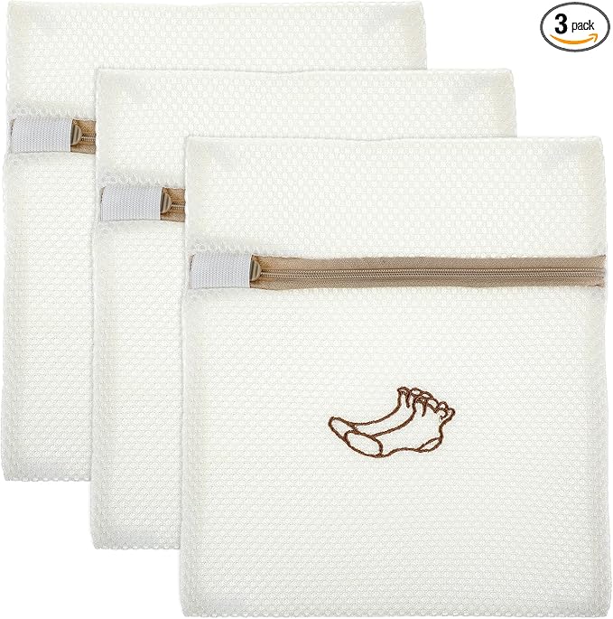 3 PCS Delicate Laundry Bag, Mesh Bags With Zipper for Socks, Underwear, Baby Clothes, Swimsuit - Small Durable Embroidery Bag, Travel Clothing Storage