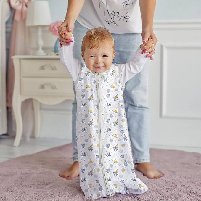 Mama Cheetah Baby Sleep Sack 0.5 TOG, Organic Cotton Baby Wearable Blanket with Two-Way Zipper, Swaddle Transition Baby Sleeping Bag for Newborn Infant Toddler Boy Girl, 18-24 Months