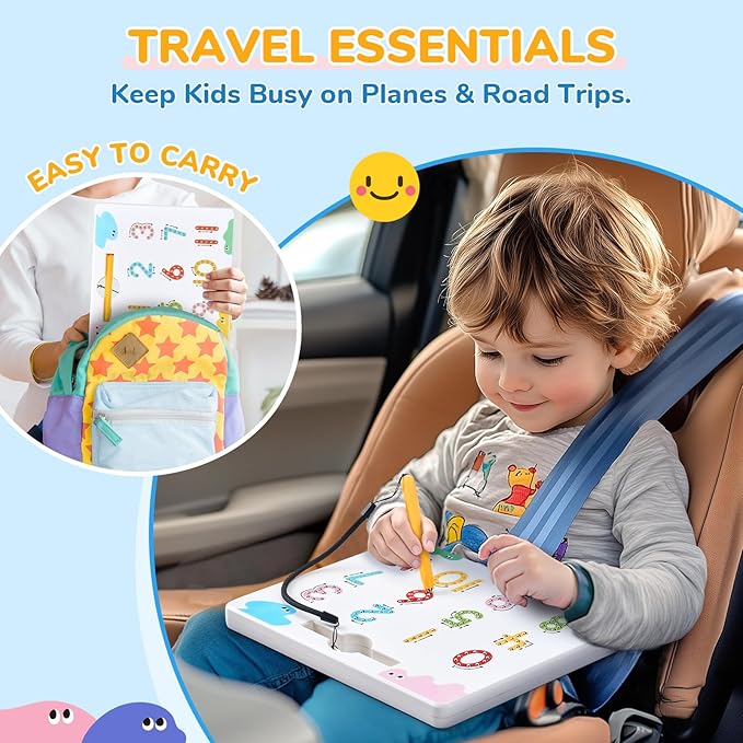 JoyCat Double-Sided Magnetic Number Tracing Board - 2-in-1 Numbers 1-20 Writing Toys for Toddlers & Kids, Preschool Math Manipulatives, Kindergarten Educational Learning Gifts for 3-5 Year Olds