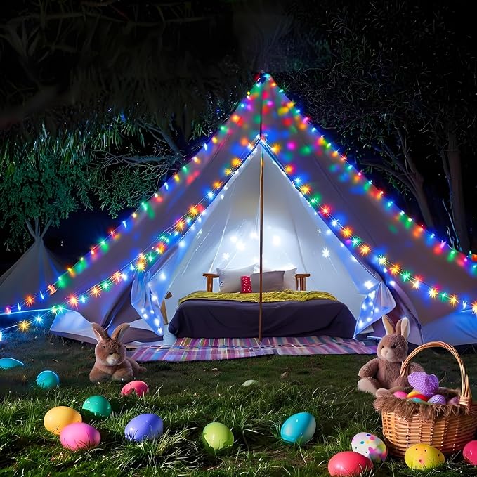 66FT Rope Lights for Outside,Connectable String Lights Outdoor Waterproof IP67,8 Modes 200 LEDs Rope Lighting for Garden,Party,Indoor Bedroom,Christmas Eaves Decor,Multicolors