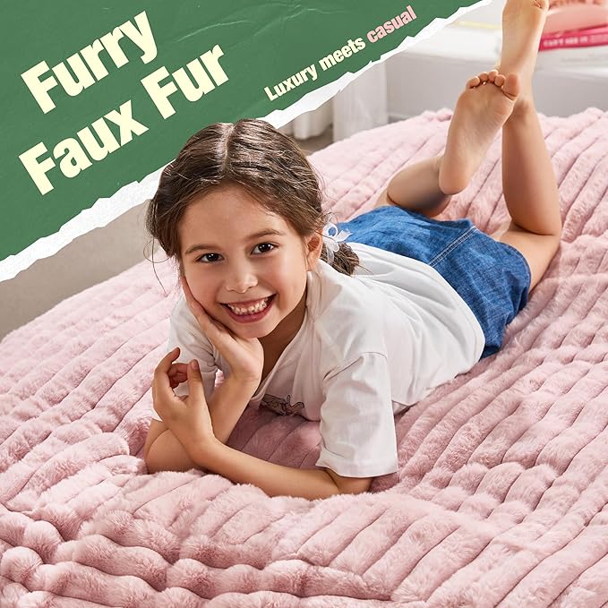 Hobestluk 4FT Bean Bag Chairs Adult Bean Bag with Portable Handle Comfy Large Bean Bag Chair with Removable Cover for Living Room Bedroom or Reading Nook (Stripe Pink, 4FT)