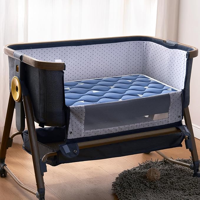 Baby Bassinet Mattress 30x 20 inches- Firm Support and Comfort Premium Foam,Noiseless and Odorless,Hypoallergenic Small Crib Mattress, Fits Moses Basket, Dual Sided with Soft Breathable Fabric