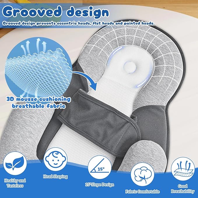 2026 New Rest Nest Baby Lounger Pillow, Baby Lounger Pillow for Infant Support Cushion Reflux