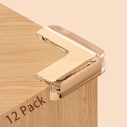 Baby Corner Protector Corner Protector Baby Furniture Corner Protection Transparent Cover Sharp Furniture and Table Top Edges with Adhesive 12 Pack(L-Shaped)