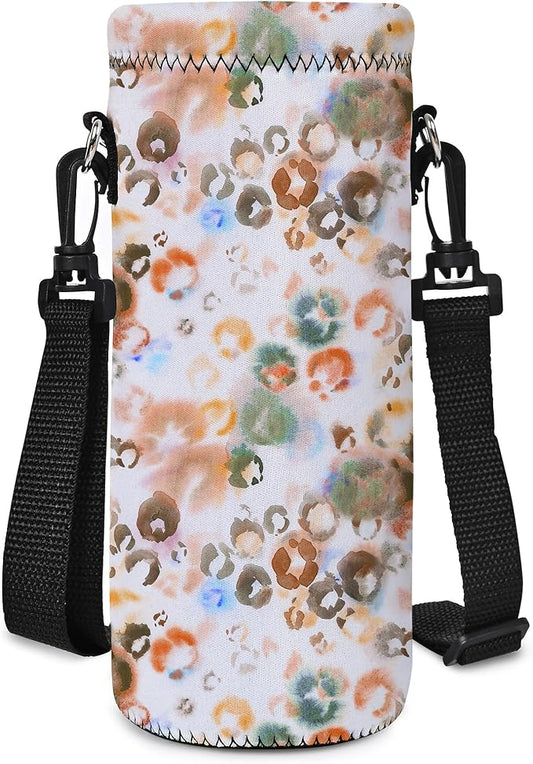 AUPET Water Bottle Sling Bag Carrier Crossbody Sleeve,Insulated Neoprene Bottle Case Holder Pouch Cover 500ML/17oz with Shoulder Strap for Walking Women Men