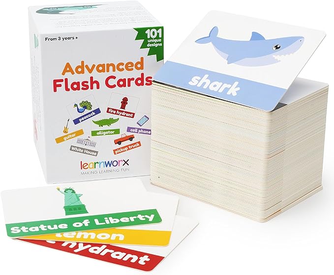 Advanced Flash Cards for Toddlers 3-5 Years – 101 Flashcards – Preschool Flash Cards – Kindergarten Flash Card for Kids – Toddler Learning – Educational Gift - for Ages 3, 4, 5 & 6