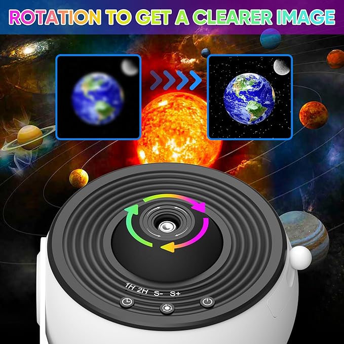Galaxy Projector, 13 in 1 HD Planetarium Star Projector for Bedroom, 360 Rotating Star Light with Adjustable Knob and Timer for Kids, Ceiling, Gifts, Room Decoration