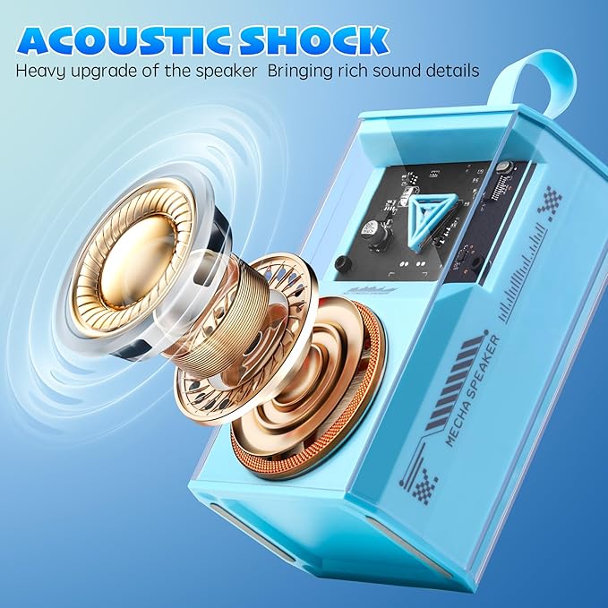 Karaoke Machine for Kids & Adults, Portable Bluetooth Mini Karaoke Speaker with 2 Wireless Microphone and Lights, Birthday Gifts for Girls & Boys, Toys for Girls, Family Home Party (Sky Blue)