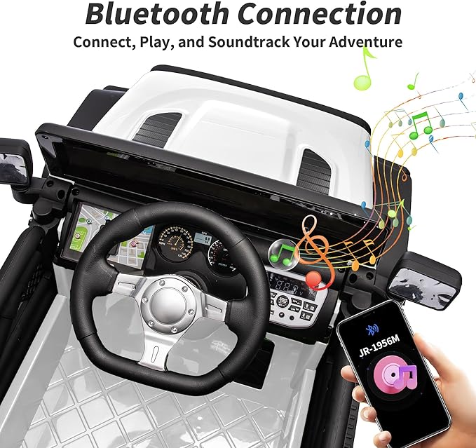 24V Kids Ride on Toy, Kids Electric Vehicles Car Ride on Car Truck for Toddlers with Remote Control, 2x200W Motor - Snow White