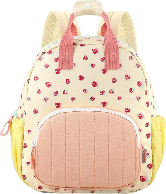 GAGAKU Toddler Backpack for Girls - Kids Mini Bag 2-6 years old Cartoon Breathable Comfortable Preschool Daypack for School Travel - Pink Strawberry