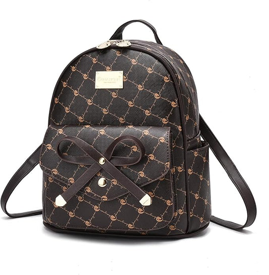 I IHAYNER Girls Bowknot Cute Leather Backpack Mini Backpack Purse for Women