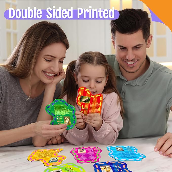 9 PCS Kids Lacing Cards, 9 Double Sided Wild Animals Sewing Cards with 9 Colorful Laces, Educational & Learning Toys for Preschoolers, Kids Ages 3+