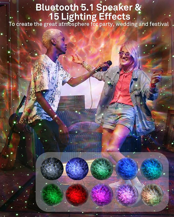 AIRIVO Astronaut Galaxy Projector, Star Projector for Bedroom, Robot Galaxy Projector Night Light for Kids, Bluetooth Speaker Ceiling Projector, Room Decor Gifts for Adults, Teens, Christmas