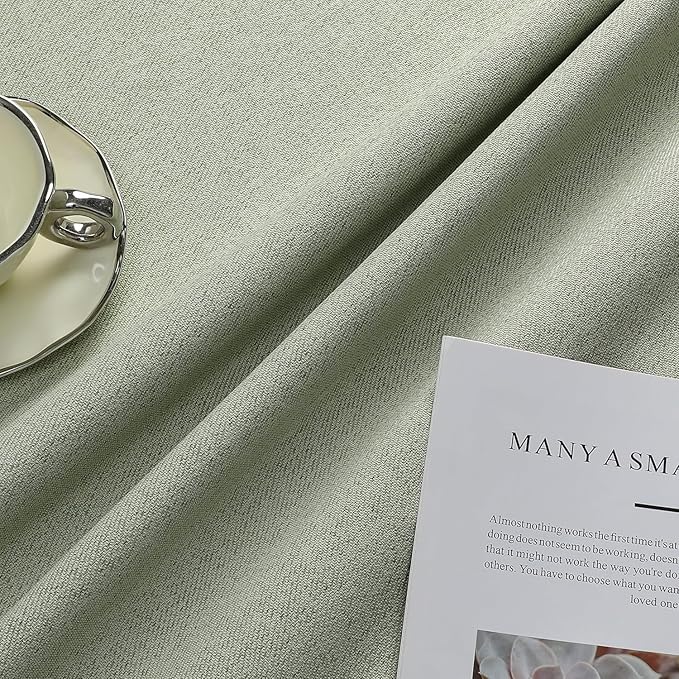 Joydeco Custom Blackout Curtains for Bedroom, Total Blackout Curtains Back Tab & Rod Pocket, Solid Thermal Insulated Window Drapes Luxury Decor for Living Room 1 Panel (Custom Size, Sage Green)