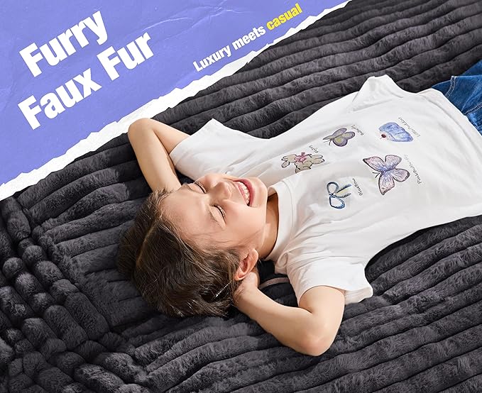 Hobestluk 6FT Bean Bag Chairs Adult Bean Bag with Portable Handle Comfy Large Bean Bag Lounge Chair with Removable Cover for Living Room Bedroom (Stripe Dark Grey, 6FT)