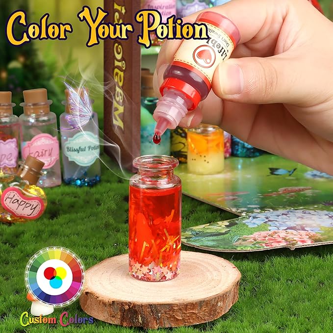 Fairy Magic Kit for Kids with 22PCS Potion Bottles, Potions Making Craft Kit - Gift for Christmas, Birthday, Creative Art Craft Toys for Girls Boys 6 7 8 9 10 12 Year Old