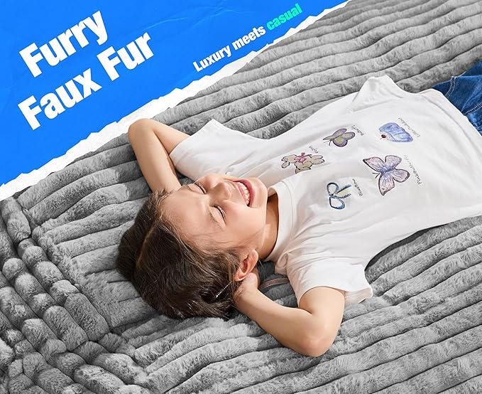 Hobestluk 6FT Bean Bag Chairs Adult Bean Bag with Portable Handle Comfy Large Bean Bag Lounge Chair with Removable Cover for Living Room Bedroom (Stripe Grey, 6FT)