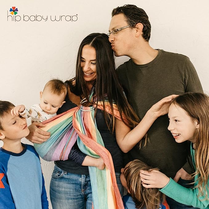 Hip Baby Wrap Ring Sling Baby Carrier for Infants and Toddlers - Beautiful, 100% Soft Cotton Baby Wraps Carrier for Babies 8-35 lbs - Perfect Baby Shower Gifts Moms and Dads - Nursing Cover (Reef)