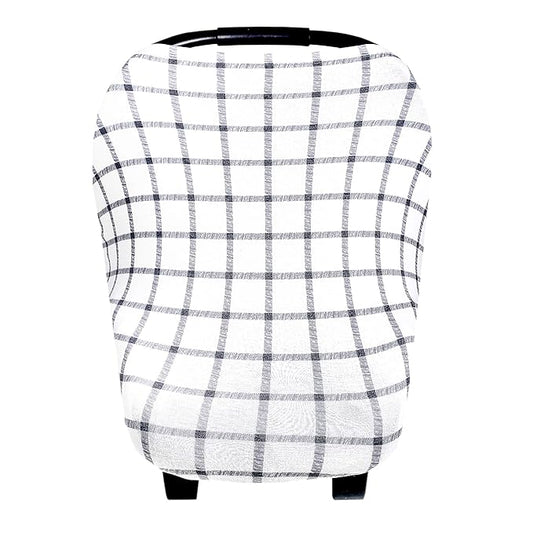 Baby Car Seat Cover Canopy and Nursing Cover Multi-Use Stretchy 5 in 1 Gift Ledger by Copper Pearl