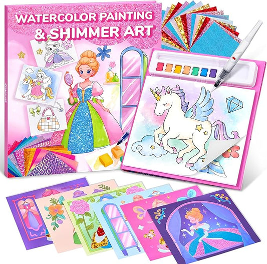 JoyCat Paint with Water Coloring Books, Art & Craft Activity, Princess No Mess Art for Kids Ages 4-8, Craft Kits & Supplies, DIY Creative Activity, Presents for Girls & Boys