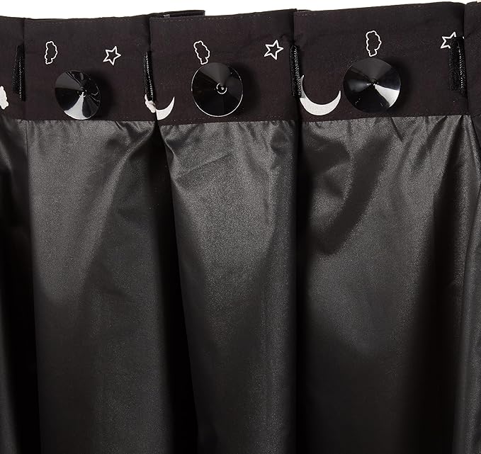 Amazon Basics Portable Blackout Curtain Shade with Suction Cups, 50" W x 78" L, 1-Pack, Moon and Stars